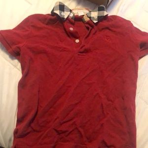 Red Burberry shirt
